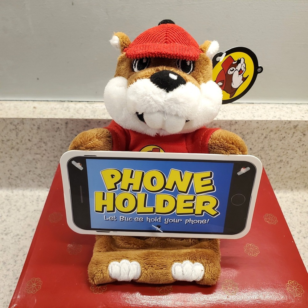 NWT BUC-EE'S Beaver Plush • Mobile / iPhone Holder • New Tag Hold Recipes Photos